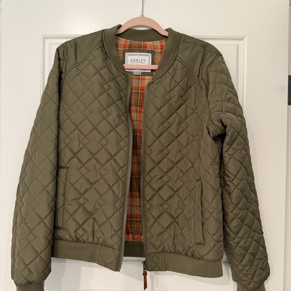 Ashley Quilted Olive Green Jacket